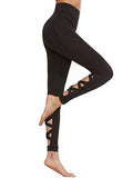 Sweatyrocks Cutout Leggings Skinny Yoga Pants Runing Jogger Active Tight #2Black M