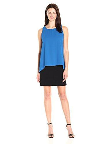 Hallie Double Layer Dress, Cobalt, M