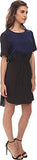 Contrast Front Dress Black Large