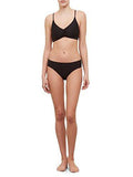 Kenneth Cole York Shanghi Solid Texture Tab Pant Bikini Bottom Black L