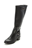 Donnely Wide Calf Almond Toe Fashion Boots, Black, Size 7.5