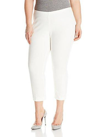 Plus Size Cropped Flare Pant, Off/White, 22W