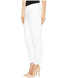 Alina Skinny Ankle Jeans With Frayed Hem, Optic White, 10