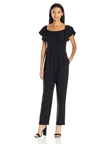 Ruffle Jumpsuit, Black, 4