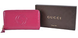 Gucci Soho Vernice Pink Patent Leather Zip Around Travel Wallet