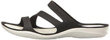 Crocs Swiftwater W Flat Sandal Blackwhite 8 M Us