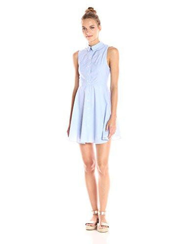 Collared Shirt Dress Blue Combo 4