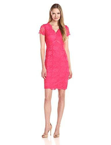 Lace Dress With Scallopped Edges, Rose, 16