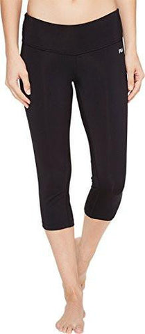 Solid Tight Capri Athletic Pants Black Black Xl