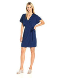 Paris Sunday Kimono Sleeve Wrap Dress Navy Medium