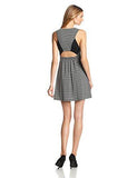 Bcbgeneration Cutout Back Dress Heather Greyblack Stripe Large