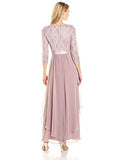 Lace Bodice Gown With Inset Waist, Mauve, 16