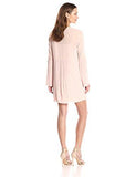 Long Sleeve Pleated Dress Rose Smoke Xs