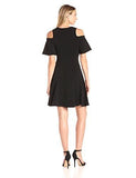 Cold Shoulder Travel Dress, Black, M