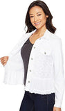 Scully Lily Denim And Lace Lightweight Favorite Little Jacket White Outerwear
