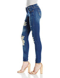 True Religion Halle Mid Rise Super Skinny Jean Destructed, Indigo Cadence Destroy, 24