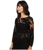 Flare Sleeve Embroidered Top Black Shirt