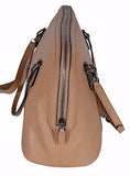 Medium Calf Leather Convertible Dome Handbag Whisky Beige