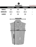 Kogmo Loose Fit Trucker Distressed Denim Vestmblack