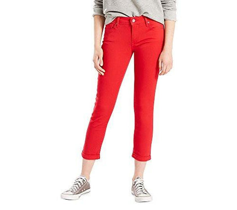 Levis Mid Rise Skinny Crop Jean Cherry Bomb Rinse Nondenim 31 Us 12