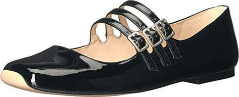 Nine West Zeno Synthetic Ballet Flat Black 7 M Us