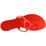Michael Michael Kors Claudia Flat Sandal Coral Reef Patent Sandal 7 M