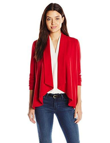 Drape Collar Jacket, Red, L
