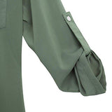 Creti Fashion Vneck Long Sleeve Chiffon Blouse Top Shirts