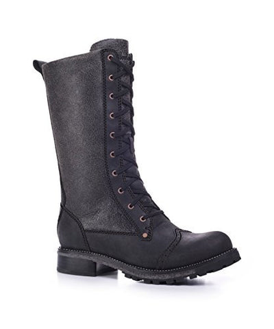 Santa Fe Boot, Black Crackle Black, Size 11