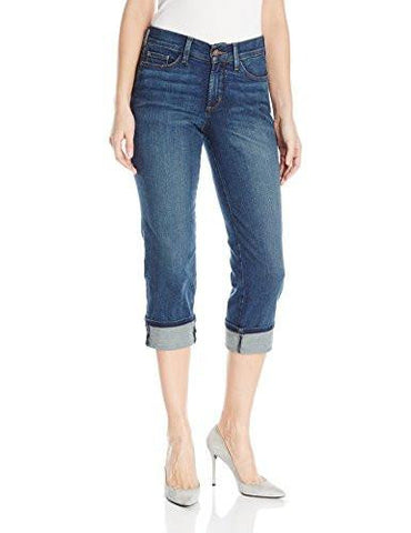 Dayla Wide Cuff Capri Jeans, Oak Hill, 10