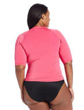 Kanu Surf Plussize Breeze Rash Guard Pink 3X