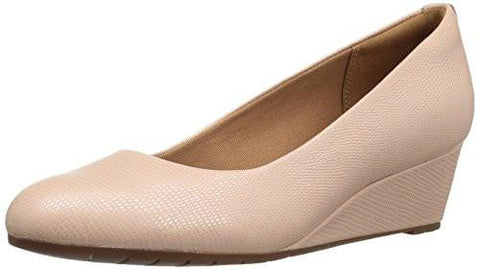 Vendra Bloom Wedge Pump Dusty Pink Lizard Leather 85 N Us