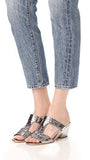Rachel Comey Cheekie Mules, Galina Foil, 7 Bm Us
