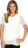 MultiLayer Lace Top Cream Shirt