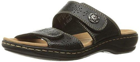 Leisa Lacole Slide Sandal Black Leather 7 M Us