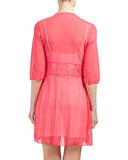 Fetherston LaceInset Sheer Robe, Shell Pink Small