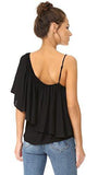 Stella One Shoulder Blouse, Black, Medium