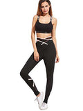 Sweatyrocks Yoga Pants Workout Leggings With Wrap Crisscross Details Black L
