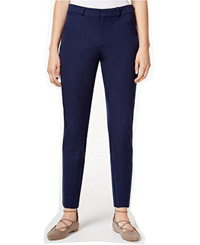 Maison Jules SlimFit Ankle Pants 10, Blue Notte