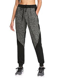 Sweatyrocks Pants Colorblcok Casual Tie Waist Yoga Jogger Pants Small Dark GrayBlack