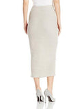 Rib Slit Skirt Light Heather Grey Large