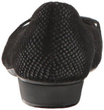 Blanche West Flat Black Snake Print Leather 6 W Us