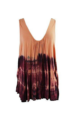 Knit TieDye Tank Top Orange Xs