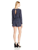 Printed Cutout Romper Dark Navy Multi Small