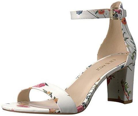 Nine West Pruce Patent Dress Sandal Whitemulti 8 M Us