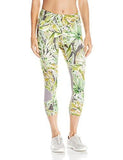 Active Crop Pant Print Mesh Contrast, Painted Palms, XLarge