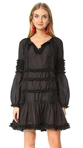 Fringe Dress, Black, Xs/S