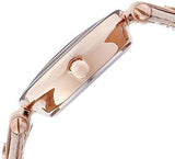 Rose Goldtone Watch With Leather Band