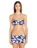 Bloomin Bombshell Twist Bandeau Bikini Top, Navy, 10