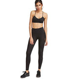 Sweatyrocks Yoga Leggings High Waist Cutout Mesh Insert Active Tights Black M